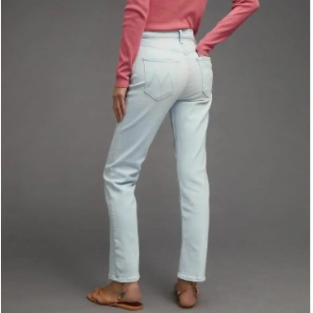 MOTHER The Pixie Tomcat High-Rise Jeans Pina Colada Paradise- Sz 30 - EUC - Picture 3 of 11